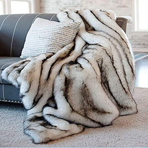 SKYLYZH Kuscheldecke Flauschig Decke Fleecedecke - Wohndecke Weich, Sofadecke, Imitation Fuchsdecke Webpelz Wurf, Kunstleder-Decke, Decke Couch Blanket, Wohn-Kuscheldecken -80X150 cm von SKYLYZH