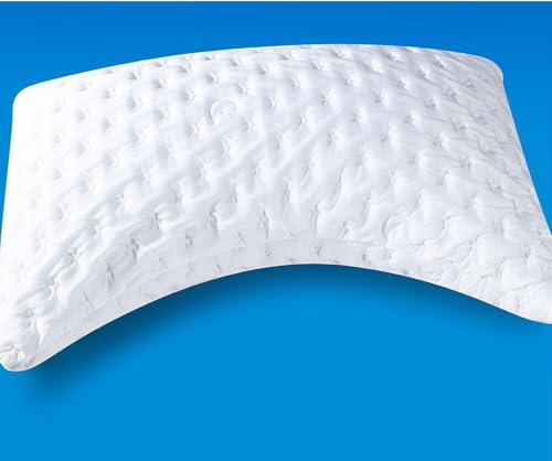 SKYNY Kühlendes Seitenschläfer-Kissen für Nacken- und Schulterstütze – Kissen aus geschreddertem Memory-Schaum, Höhenverstellbares Orthopädisches Schlafkissen mit waschbarem Bezug von SKYNY
