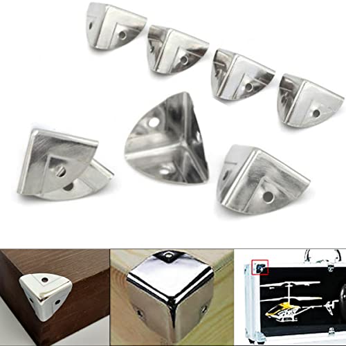 8 Stück Silber Eckenschutz Metall Schutz Winkelstütze Schutz für Holz Kofferraum Box Truhe Flightcase Aluminium Box Wrap Winkel von SKYPRO
