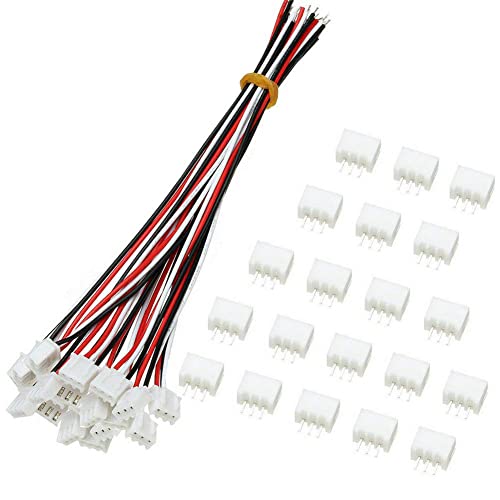 CHRYE 20 Sets Mini Micro 3-Pin JST XH Stecker 2,54 mm mit 24 AWG Drähten Kabeln 150 mm Länge Pin-Anschlüsse Terminals CHRYE 20 Sets Mini Micro 3-Pin JST XH Stecker 2,54 mm mit 24 AWG Drähten Kabeln 150 mm Länge Pin-Anschlüsse Terminals von SKYPRO