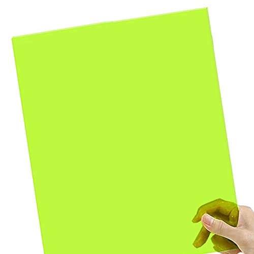 Kaufen Sie fluoreszierende grüne transparente fluoreszierende Acryl-Plexiglasplatte, 0,3 cm dick, Größe 30,5 x 20,3 cm, Kunststoff-Plexiglas für Basteln und mehr von SKYPRO