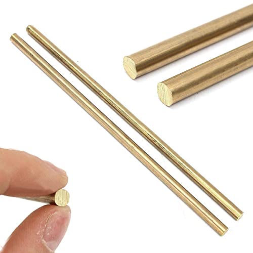 Messing-Rundstange mit 5 mm Durchmesser, 150 mm lang, 2 Stück Messing-Rundstange mit 5 mm Durchmesser, 150 mm lang, 2 Stück von SKYPRO