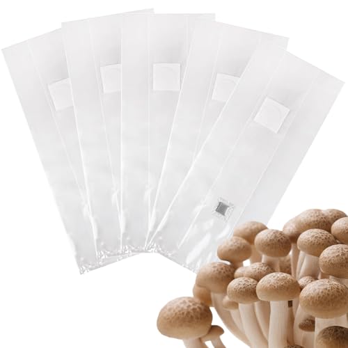 Pilz-Pflanzbeutel, sterilisierter Getreidebeutel mit selbstheilendem Injektionsanschluss für Ihren Getreidepilz, 250 x 650 mm (erweitert 390 x 650 mm), 5 Stück von SKYPRO