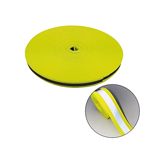 Reflektierendes Klebeband mit hoher Sichtbarkeit, silberfarben, zum Aufnähen, Sicherheitsgewebe, 15 mm x 50 m (gelb) von SKYPRO