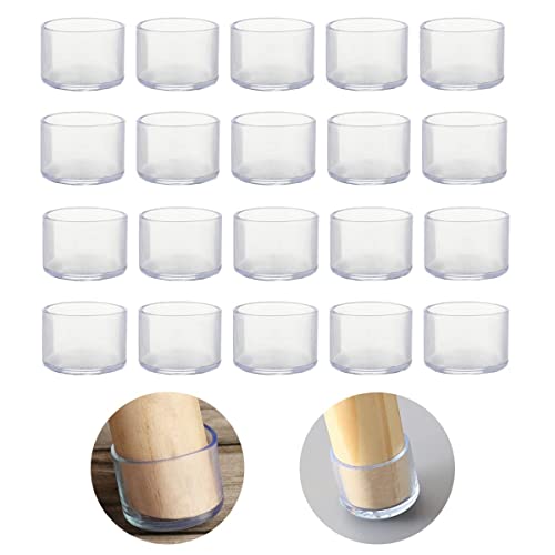 Runde 30 mm Silikon-Stuhlbein-Bodenschoner, Stuhlbein-Kappen, Möbelfußschutz, frei bewegliche Tischbein-Abdeckungen,um Hartholzboden-Kratzer zu verhindern und Lärm zu reduzieren, 20 Stück von SKYPRO