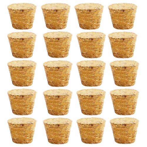 20 Stück konische Korkstopfen aus Holz, Weinkorken, wiederverwendbar, Dichtungsstopfen für Flaschenbar, DIY, Handwerk, Küchenzubehör (26 x 20 x 20 mm) von SKYPRO