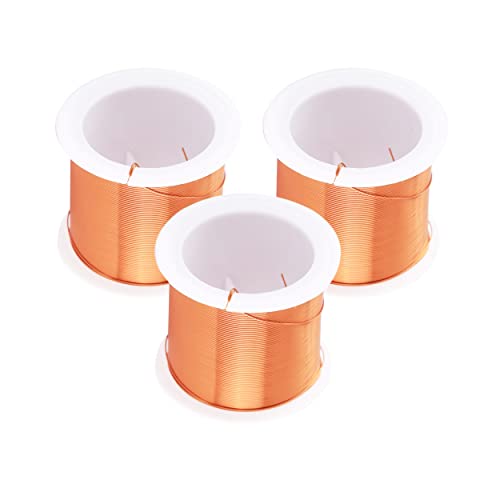 SKYPRO Magnetdraht, emaillierter Kupferdraht, emaillierter Magnetwickeldraht, natürliche Temperaturbewertung, weit verbreitet für Transformatoren, Induktoren, 0,4 mm x 15 m, 3 Spulen von SKYPRO