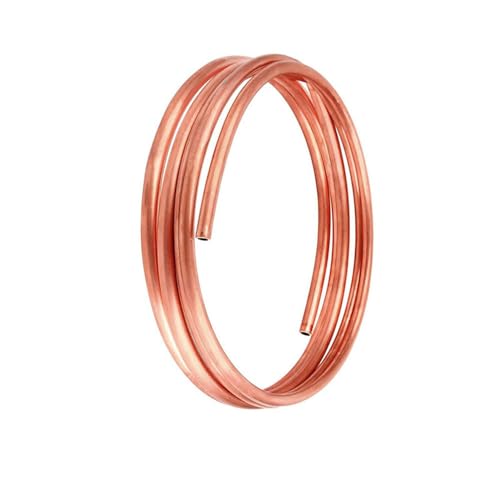 SKYPRO Kupferrohr, Kühlung, Kupferrohr, Spule, flexibles Kupferrohr, nahtlos, hohl, weiches industrielles Metallrohr für Klimaanlage, Kühlschrank (4 x 2 mm) von SKYPRO