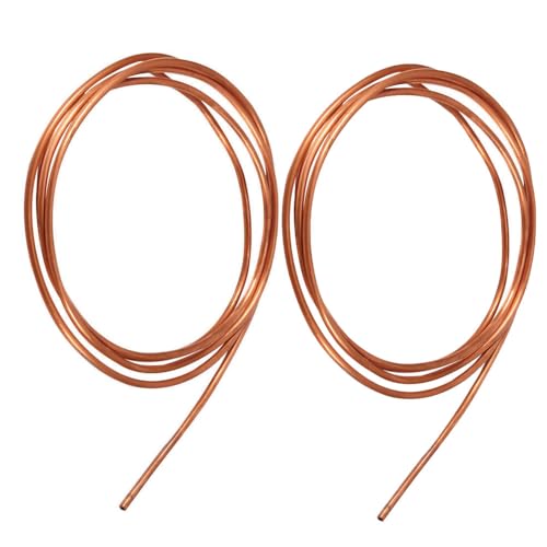 SKYPRO Kupferrohr, Kupferrohr, flexibel, nahtlos, hohles Kupferrohr, weiches industrielles Metallrohr für Klimaanlage, Kühlschrank (3 x 2 mm), 2 Stück von SKYPRO