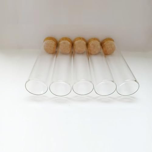 SKYPRO Leere Glasflaschen mit Korken, 22 ml, transparent, multifunktional, große Dekoration (22 x 90 mm), 5 Stück von SKYPRO