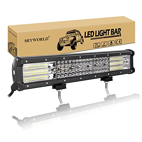 SKYWORLD 17 Zoll 46cm 450W Led Arbeitsscheinwerfer Bar, Led Bar Offroad Zusatzscheinwerfer Scheinwerfer 12V 24V Auto LED Arbeit Licht Bar Wasserdicht für SUV UTV ATV KFZ Traktor Truck 4x4 lightbar SKYWORLD 17 Zoll 46cm 450W Led Arbeitsscheinwerfer Bar, Led Bar Offroad Zusatzscheinwerfer Scheinwerfer 12V 24V Auto LED Arbeit Licht Bar Wasserdicht für SUV UTV ATV KFZ Traktor Truck 4x4 lightbar von SKYWORLD