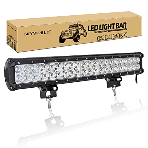 SKYWORLD 20 Zoll 50cm 126W Led Arbeitsscheinwerfer Bar, Led Bar Offroad Zusatzscheinwerfer Scheinwerfer 12V 24V Auto LED Arbeit Licht Bar Wasserdicht für SUV UTV ATV KFZ Traktor Truck 4x4 lightbar SKYWORLD 20 Zoll 50cm 126W Led Arbeitsscheinwerfer Bar, Led Bar Offroad Zusatzscheinwerfer Scheinwerfer 12V 24V Auto LED Arbeit Licht Bar Wasserdicht für SUV UTV ATV KFZ Traktor Truck 4x4 lightbar von SKYWORLD