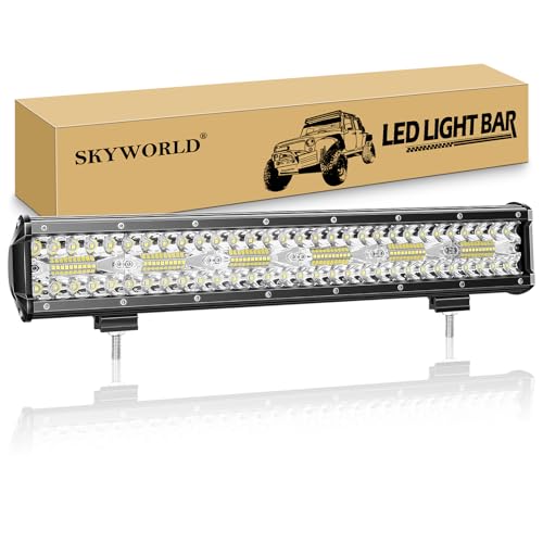 SKYWORLD LED Arbeitsscheinwerfer Bar 17 Zoll 360W LED Scheinwerfer 12V 24V Flutlicht Reflektor Combo Arbeitslicht Zusatzscheinwerfer für Auto Offroad Traktor Bagger PKW LKW KFZ SUV UTV ATV SKYWORLD LED Arbeitsscheinwerfer Bar 17 Zoll 360W LED Scheinwerfer 12V 24V Flutlicht Reflektor Combo Arbeitslicht Zusatzscheinwerfer für Auto Offroad Traktor Bagger PKW LKW KFZ SUV UTV ATV von SKYWORLD