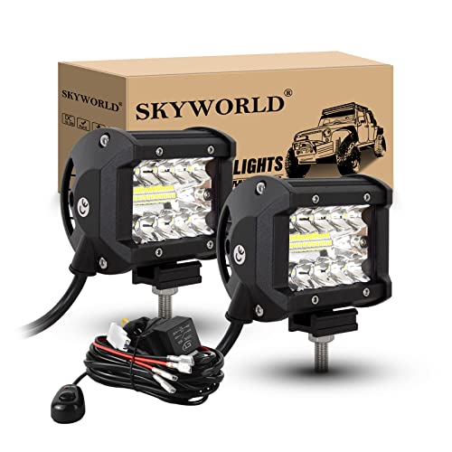 SKYWORLD LED Arbeitsscheinwerfer Bar 2 X 10cm 60W LED Scheinwerfer 12V 24V Arbeitslicht Zusatzscheinwerfer mit Kabelbaum für Auto Offroad Traktor PKW LKW SUV UTV ATV SKYWORLD LED Arbeitsscheinwerfer Bar 2 X 10cm 60W LED Scheinwerfer 12V 24V Arbeitslicht Zusatzscheinwerfer mit Kabelbaum für Auto Offroad Traktor PKW LKW SUV UTV ATV von SKYWORLD