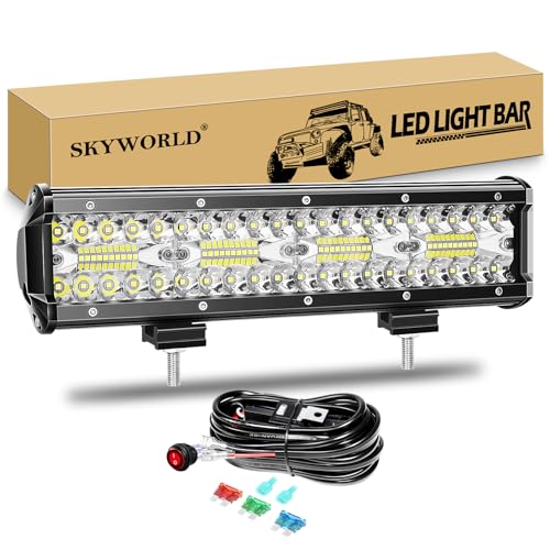 SKYWORLD LED Arbeitsscheinwerfer Bar 30.4cm 240W LED Scheinwerfer 12V 24V Arbeitslicht Zusatzscheinwerfer mit Kippschalter Kabelbaum für Auto Offroad Traktor PKW LKW SUV UTV ATV SKYWORLD LED Arbeitsscheinwerfer Bar 30.4cm 240W LED Scheinwerfer 12V 24V Arbeitslicht Zusatzscheinwerfer mit Kippschalter Kabelbaum für Auto Offroad Traktor PKW LKW SUV UTV ATV von SKYWORLD
