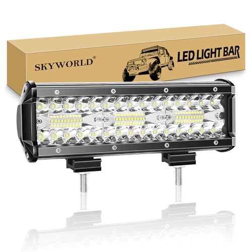 SKYWORLD LED Arbeitsscheinwerfer Bar 9 Zoll 180W LED Scheinwerfer 12V 24V Flutlicht Reflektor Combo Arbeitslicht Zusatzscheinwerfer für Auto Offroad Traktor Bagger PKW LKW KFZ SUV UTV ATV SKYWORLD LED Arbeitsscheinwerfer Bar 9 Zoll 180W LED Scheinwerfer 12V 24V Flutlicht Reflektor Combo Arbeitslicht Zusatzscheinwerfer für Auto Offroad Traktor Bagger PKW LKW KFZ SUV UTV ATV von SKYWORLD