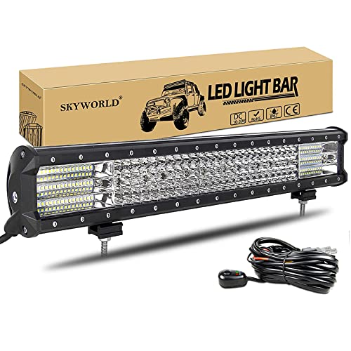 SKYWORLD Led Arbeitsscheinwerfer Bar mit 12V kabelbaum, 23 Zoll 59cm 570W Zusatzscheinwerfer LED Scheinwerfer Auto LED Arbeit Licht Bar Wasserdicht Lightbar für 4x4 Offroad SUV UTV ATV KFZ Traktor SKYWORLD Led Arbeitsscheinwerfer Bar mit 12V kabelbaum, 23 Zoll 59cm 570W Zusatzscheinwerfer LED Scheinwerfer Auto LED Arbeit Licht Bar Wasserdicht Lightbar für 4x4 Offroad SUV UTV ATV KFZ Traktor von SKYWORLD