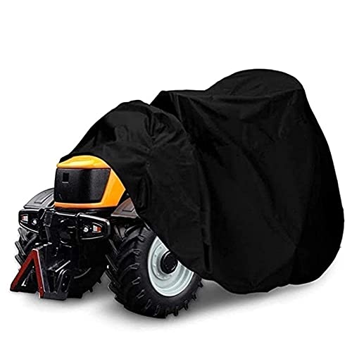 SKYWPOJU Rasenmäher Abdeckplane Rasentraktor Abdeckhaube Abdeckung UV-beständig wasserdichte Aufsitzmäher Staubschutz Wetterschutz Hülle Garten Outdoor Schutzhülle (Color : Black, Size : XXL) von SKYWPOJU