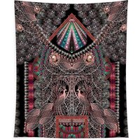 Handgemalter Wandbehang Pfau Auf Mikrofaser von SKespiCreations