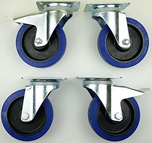 1 Satz 160mm Blue Wheels Lenkrollen mit/ohne Feststellbremse/Bremse Lenk/FS Transportrollen 300kg / Rad - INDUSTRIEQALITÄT (2x Brems + 2x Lenk) 1 Satz 160mm Blue Wheels Lenkrollen mit/ohne Feststellbremse/Bremse Lenk/FS Transportrollen 300kg / Rad - INDUSTRIEQALITÄT (2x Brems + 2x Lenk) von SL-Rollen