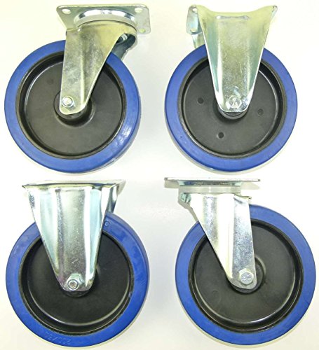1 Satz 200mm Blue Wheels Lenkrollen + Bockrollen, Transportrollen Elastik Blau 350kg / Rad - INDUSTRIEQALITÄT (2x Lenk + 2x Bock) 1 Satz 200mm Blue Wheels Lenkrollen + Bockrollen, Transportrollen Elastik Blau 350kg / Rad - INDUSTRIEQALITÄT (2x Lenk + 2x Bock) von SL-Rollen
