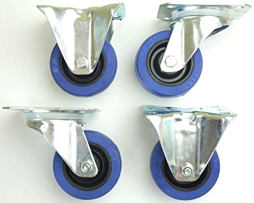 1 Satz 80mm Blue Wheels Lenkrollen Transportrollen + Bockrollen 140kg / Rad - INDUSTRIEQALITÄT (2x Lenk + 2x Bock) 1 Satz 80mm Blue Wheels Lenkrollen Transportrollen + Bockrollen 140kg / Rad - INDUSTRIEQALITÄT (2x Lenk + 2x Bock) von SL-Rollen