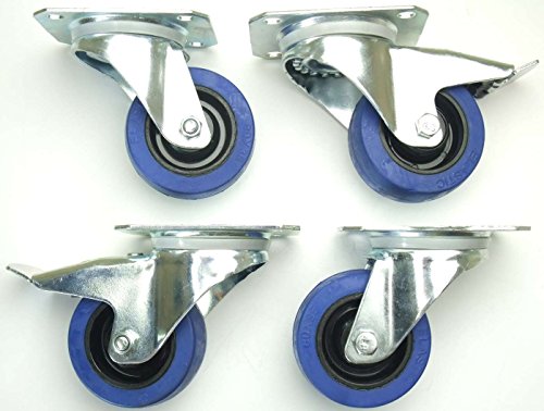 1 Satz 80mm Blue Wheels Lenkrollen Transportrollen mit/ohne Bremse 140kg / Rad - INDUSTRIEQALITÄT (2x Brems + 2x Lenk) 1 Satz 80mm Blue Wheels Lenkrollen Transportrollen mit/ohne Bremse 140kg / Rad - INDUSTRIEQALITÄT (2x Brems + 2x Lenk) von SL-Rollen