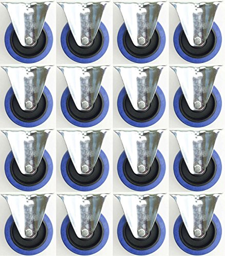 16 Stück 100mm Blue Wheels Bockrollen Transportrollen Elastik blau 180kg / Rad - INDUSTRIEQALITÄT (16 x Bock) 16 Stück 100mm Blue Wheels Bockrollen Transportrollen Elastik blau 180kg / Rad - INDUSTRIEQALITÄT (16 x Bock) von SL-Rollen
