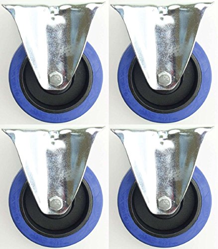 4 Stück 100mm Blue Wheels Bockrollen Transportrollen Elastik blau 180kg / Rad - INDUSTRIEQALITÄT (4 x Bock) 4 Stück 100mm Blue Wheels Bockrollen Transportrollen Elastik blau 180kg / Rad - INDUSTRIEQALITÄT (4 x Bock) von SL-Rollen