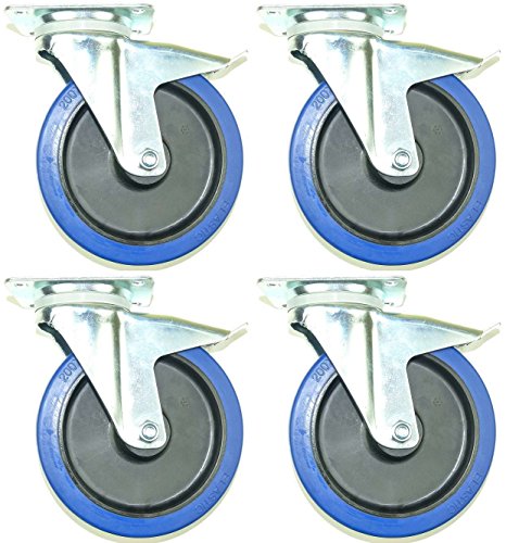 4 Stück 200mm Blue Wheels Lenkrollen mit Feststellbremse/Bremse FS Transportrollen Elastik Blau 350kg / Rad - INDUSTRIEQALITÄT (4 x Brems) 4 Stück 200mm Blue Wheels Lenkrollen mit Feststellbremse/Bremse FS Transportrollen Elastik Blau 350kg / Rad - INDUSTRIEQALITÄT (4 x Brems) von SL-Rollen