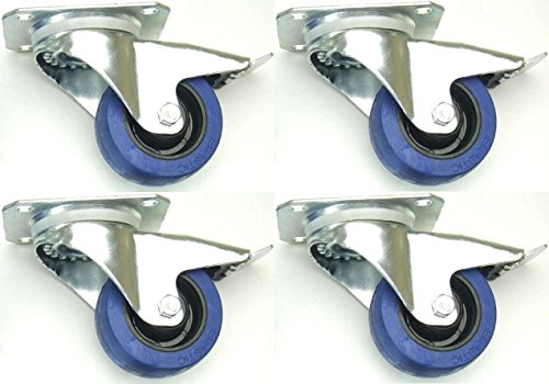 4 Stück 80mm Blue Wheels mit Bremse/Feststellbremse Lenkrollen Transportrollen 140kg / Rad - INDUSTRIEQALITÄT (4 x Brems) 4 Stück 80mm Blue Wheels mit Bremse/Feststellbremse Lenkrollen Transportrollen 140kg / Rad - INDUSTRIEQALITÄT (4 x Brems) von SL-Rollen