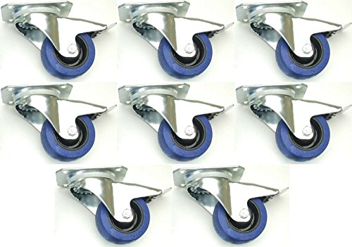 8 Stück 80mm Blue Wheels mit Bremse/Feststellbremse Lenkrollen Transportrollen 140kg / Rad - INDUSTRIEQALITÄT (8 x Brems) 8 Stück 80mm Blue Wheels mit Bremse/Feststellbremse Lenkrollen Transportrollen 140kg / Rad - INDUSTRIEQALITÄT (8 x Brems) von SL-Rollen