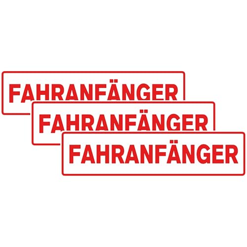 SL group - 3 Aufkleber "Fahranfänger" in 32 x 8 cm aus hochwertiger Magnet-Folie - Vorsicht Anfänger Warntafel für Auto, Lkw & Wohnmobil magnetisch - Hinweis-Magnet-Schild für Pkw-Fenster SL group - 3 Aufkleber "Fahranfänger" in 32 x 8 cm aus hochwertiger Magnet-Folie - Vorsicht Anfänger Warntafel für Auto, Lkw & Wohnmobil magnetisch - Hinweis-Magnet-Schild für Pkw-Fenster von SL group
