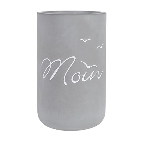 Moin Flaschenkühler aus Beton, 20,5 cm Höhe, Grau moin von SL. Geschenke
