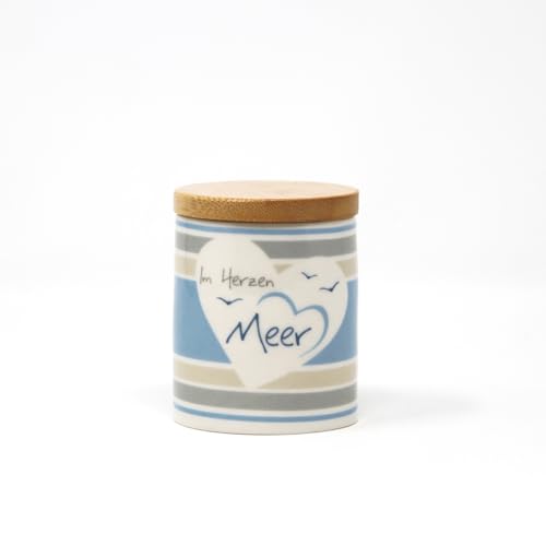 SL. Geschenke Vorratsdose aus Keramik (Im Herzen Meer, 6 x 8 cm) von SL. Geschenke