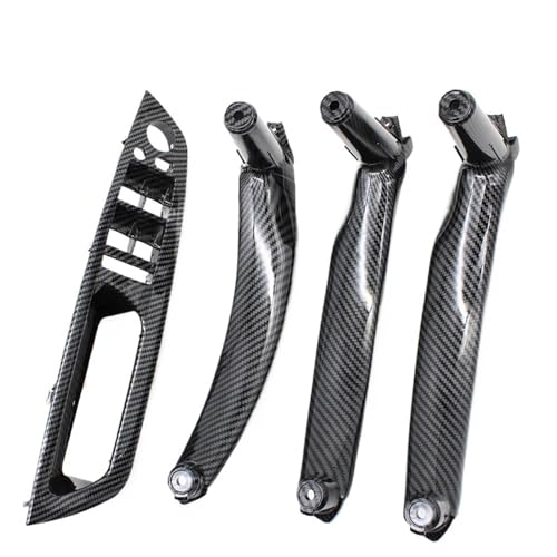Griffverkleidung 4-teiliges Set Auto-Innentür-Armlehnen-Zuggriff-Abdeckungs-Trimm-Set für BMW X5 X6 E70 E71 E72 2007-2014 Auto Außentür Griff(LHD Carbon Set) von SLAHAJ