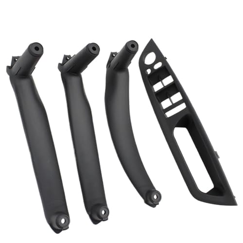 Griffverkleidung 4-teiliges Set Auto-Innentür-Armlehnen-Zuggriff-Abdeckungs-Trimm-Set für BMW X5 X6 E70 E71 E72 2007-2014 Auto Außentür Griff(RHD Black Set) von SLAHAJ