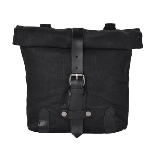 SLAHAJ Motorrad Satteltasche Satchel Vintage Motorrad Seitentasche Wasserdicht Öl Wachs Leinwand Hängetasche Gepäckträgertaschen(B) von SLAHAJ