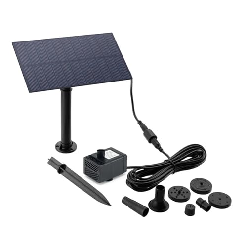 Solar Springbrunnen 50W 800L/H DC 12V Geräuscharm Bürstenlosen Solar Wasserpumpe Kit Für Pool Im Freien Wasserfall Brunnen Teich Vogel Bad Garten Deko(5W) von SLAHAJ