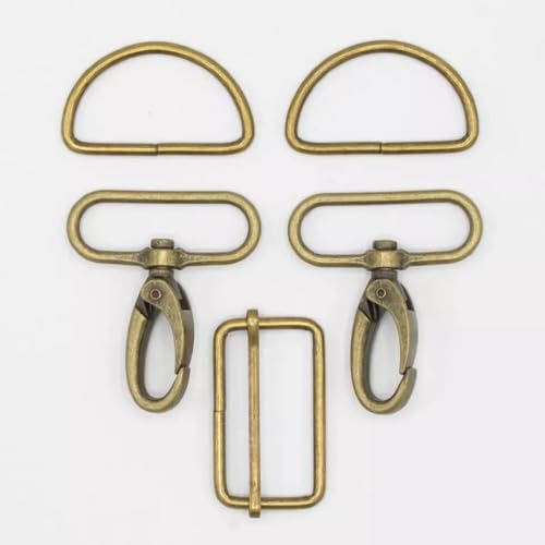 Slantastoffe Taschenzubehör Taschen Accessoires Set Metall Breite 40 mm (Bronze) von Slantastoffe