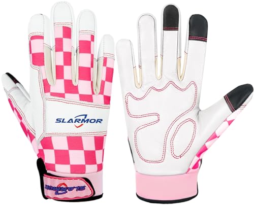 SLARMOR Gartenhandschuhe-Damen, Dornenfeste-Rindsleder-Arbeitshandschuhe-für-Rosen & Garten, Atmungsaktive Sicherheitshandschuhe mit Touchscreen Funktion (L) SLARMOR Gartenhandschuhe-Damen, Dornenfeste-Rindsleder-Arbeitshandschuhe-für-Rosen & Garten, Atmungsaktive Sicherheitshandschuhe mit Touchscreen Funktion (L) von SLARMOR