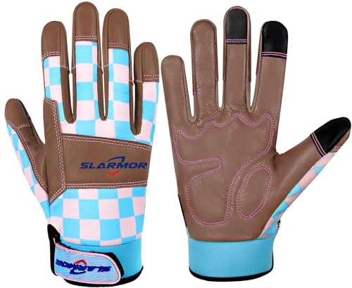 SLARMOR Gartenhandschuhe-Damen, Dornenfeste-Rindsleder-Arbeitshandschuhe-für-Rosen & Garten, Atmungsaktive Sicherheitshandschuhe mit Touchscreen Funktion (L) SLARMOR Gartenhandschuhe-Damen, Dornenfeste-Rindsleder-Arbeitshandschuhe-für-Rosen & Garten, Atmungsaktive Sicherheitshandschuhe mit Touchscreen Funktion (L) von SLARMOR
