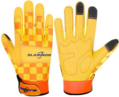 SLARMOR Gartenhandschuhe-Damen, Dornenfeste-Rindsleder-Arbeitshandschuhe-für-Rosen & Garten, Atmungsaktive Sicherheitshandschuhe mit Touchscreen Funktion (L) SLARMOR Gartenhandschuhe-Damen, Dornenfeste-Rindsleder-Arbeitshandschuhe-für-Rosen & Garten, Atmungsaktive Sicherheitshandschuhe mit Touchscreen Funktion (L) von SLARMOR
