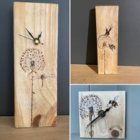 Design Uhr Mit Pusteblume Oder Libelle Design Uhr Mit Pusteblume Oder Libelle von SLATEandWOOD