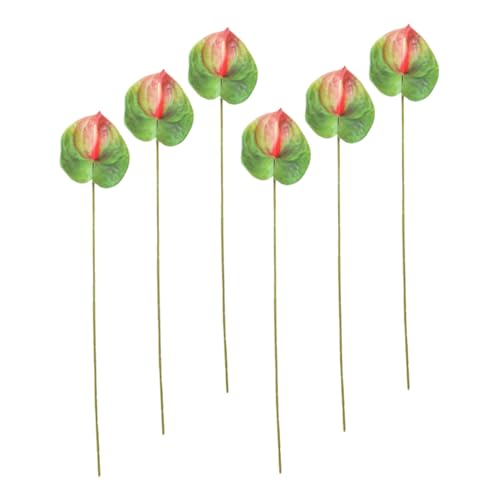 6pcs Simulation Anthurium Andraeanum Blumen Gefälschte Strauß Emulation Anthurium Blume schmücken Wohnzimmer Blumendekor Lifelike Bouquet Injektionsform, 60.00x11.00x3.00 cm, Pink 6pcs Simulation Anthurium Andraeanum Blumen Gefälschte Strauß Emulation Anthurium Blume schmücken Wohnzimmer Blumendekor Lifelike Bouquet Injektionsform, 60.00x11.00x3.00 cm, Pink von SLCHJX