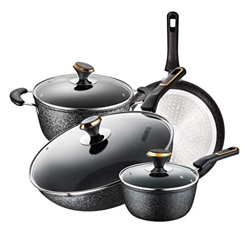 Aluminiumlegierung Nicht -Stick -Pot -Set Multi funktionaler Kochutensilien für Haushaltsküchen Kochgeschirrset Set von SLCHJX