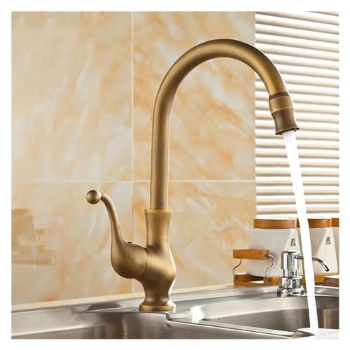 Badezimmer Wasserhahn antikes Messing Wasserhahn Küche Einer Loch Griff Schwenkbar 360 Design Mixer Bronze Becken Waschbecken Haken Home Improveme, Wasserhähne für Waschbecken Waschbecken Badezimmer Wasserhahn antikes Messing Wasserhahn Küche Einer Loch Griff Schwenkbar 360 Design Mixer Bronze Becken Waschbecken Haken Home Improveme, Wasserhähne für Waschbecken Waschbecken von SLCHJX