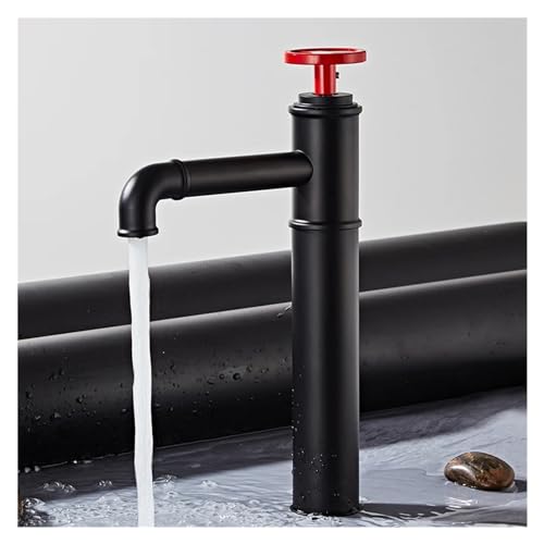Becken Wasserhahn Retro Industrial Style Mixer kalt und heißes Wasser Badgefäß Gefäß Waschbecken Haken Messing Matte schwarze Rohrform Waschbecken, Wasserhähne für Waschbecken Waschbecken Becken Wasserhahn Retro Industrial Style Mixer kalt und heißes Wasser Badgefäß Gefäß Waschbecken Haken Messing Matte schwarze Rohrform Waschbecken, Wasserhähne für Waschbecken Waschbecken von SLCHJX