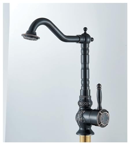 Beckenarmaturen Antiquitäten Messing Wasserhahn Becken Tap Drehung Eingriff Tippsmischer Haken Tap von SLCHJX