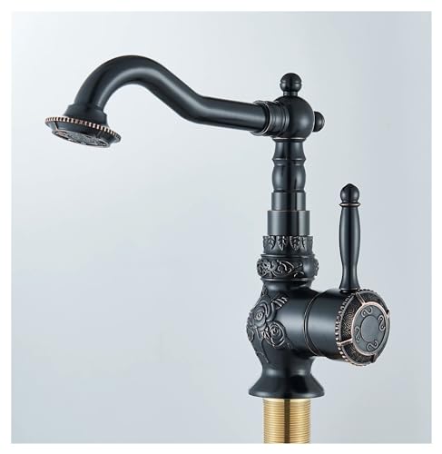 Beckenarmaturen Antiquitäten Messing Wasserhahn Becken Tap Drehung Eingriff Tippsmischer Haken Tap von SLCHJX